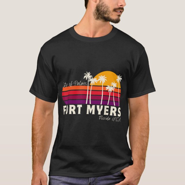 Fort Myers Florida City Of Palms Vacation Travel  T-Shirt (Front)