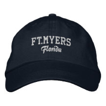 Fort Myers Florida Embroidered Baseball Hat