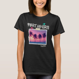 Fort Myers Florida Retro Surfer Vintage Beach T-Shirt