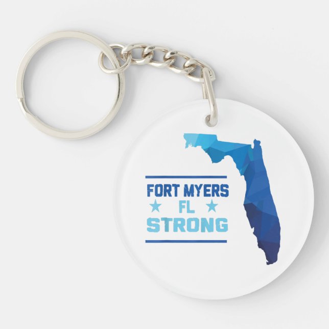 Fort Myers Florida Strong Key Ring (Front)