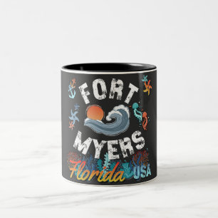 Fort Myers, Florida Two-Tone Coffee Mug
