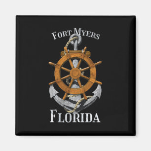 Fort Myers Florida Vacation Nautical Anchor Helm S Magnet