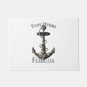 Fort Myers Florida Vacation Nautical Anchor Sailin Doormat