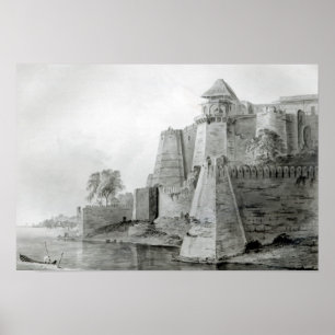 Fort on the Yamuna River, India Poster