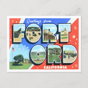 Fort Ord, California Vintage Big Letters Postcard