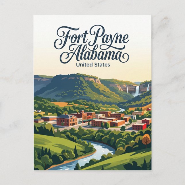 Fort Payne Alabama Postcard (Front)