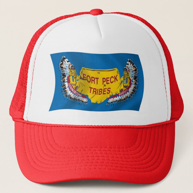 Fort Peck Assiniboine Flag Hat (Front)