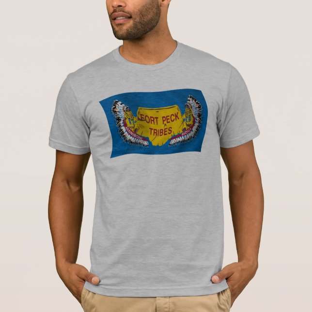 Fort Peck Assiniboine Flag Shirt (Front)