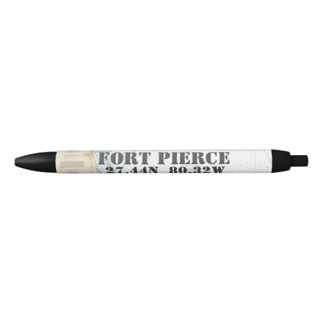 Fort Pierce FL Home Port Nautical Navigation Chart Blue Ink Pen (Front)