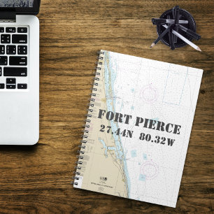 Fort Pierce FL Latitude Longitude Nautical Chart Notebook