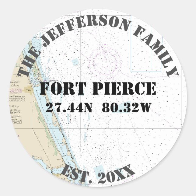 Fort Pierce Florida Nautical Envelope Seals (Front)