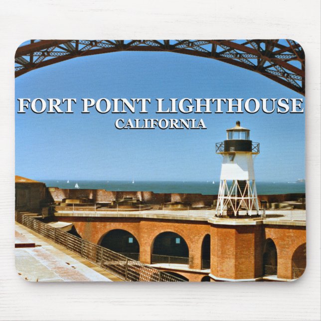 Fort Point Lighthouse, California Mousepad (Front)