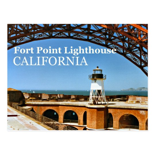 Fort Point Lighthouse, California Postcard