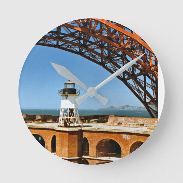 Fort Point Lighthouse, California Wall Clock (Front)