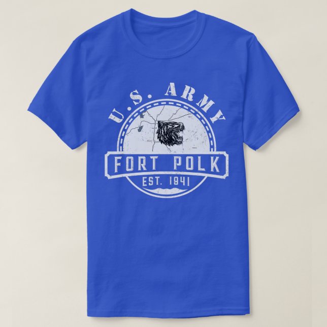 Fort Polk Alumni Louisiana La Tigerland Veterans V T-Shirt (Design Front)