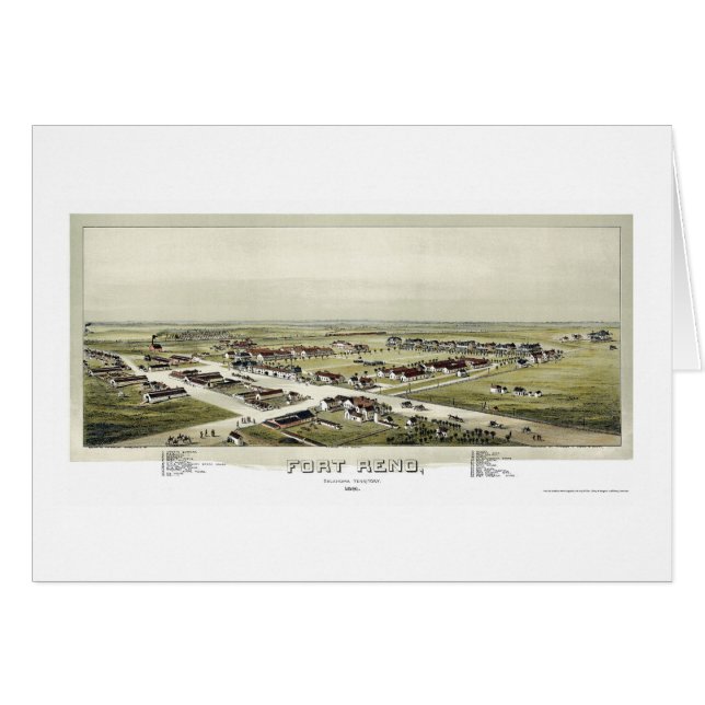Fort Reno, OK Panoramic Map - 1891 (Front Horizontal)