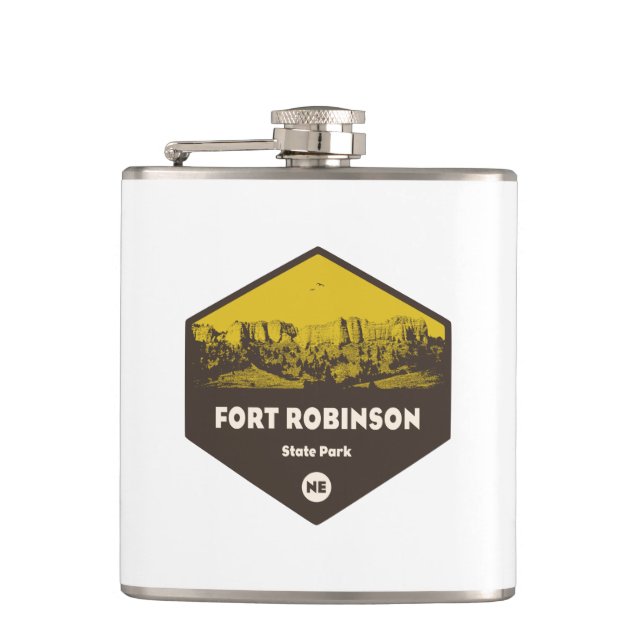 Fort Robinson State Park Nebraska Hip Flask (Front)