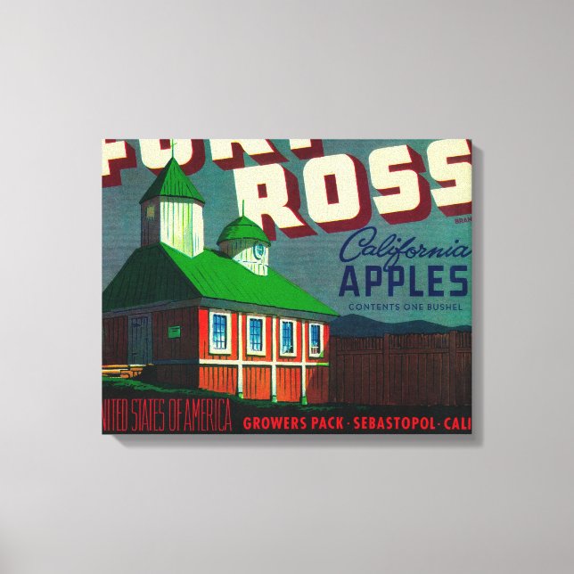 Fort Ross Apple Crate LabelSebastopol, CA Canvas Print (Front)