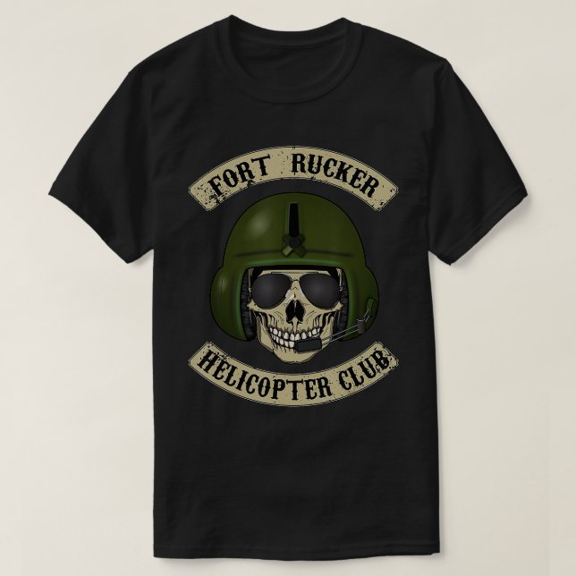 Fort Rucker Helicopter Club T  T-Shirt (Design Front)