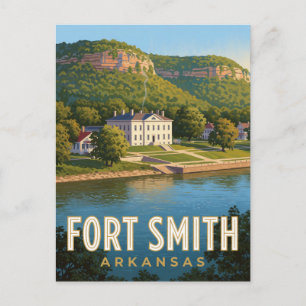 Fort Smith Arkansas Riverfront Travel Postcard