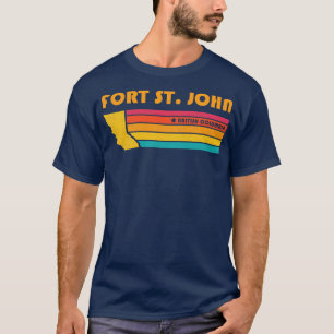 Fort St John British Columbia Canada Vintage Distr T-Shirt