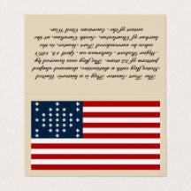 Fort Sumter Flag Business Card - "Tent Style Card"