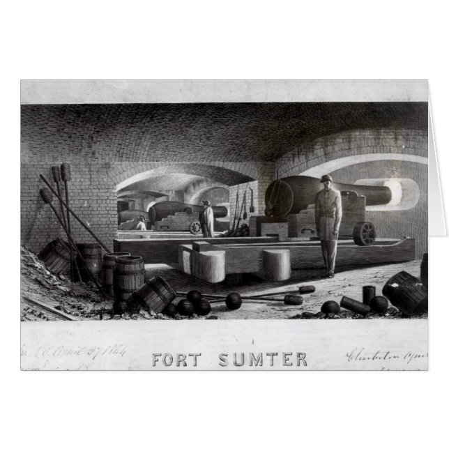 Fort Sumter, Interior View of Three Gun Battery (Front Horizontal)