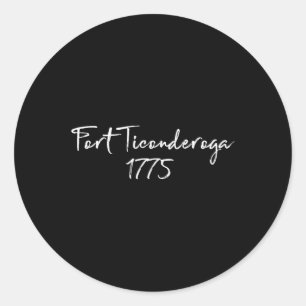 Fort Ticonderoga Revolutionary War 1775 Henry Knox Classic Round Sticker