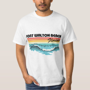 Fort Walton Beach Family Vacation Retro Waves T-Shirt