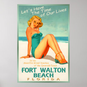 Fort Walton Beach Florida Emerald Coast Pin U Poster