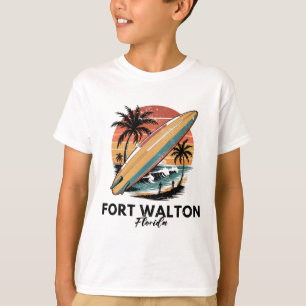 Fort Walton Beach Florida Surfboard Beach T-Shirt