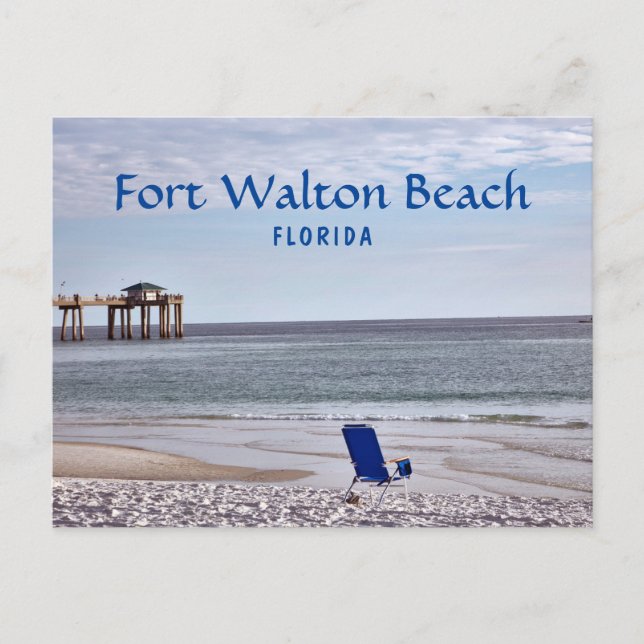 Fort Walton Beach Florida with pier Postcard (Front)