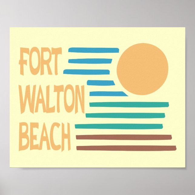 Fort Walton Beach geometric design Poster (Front)