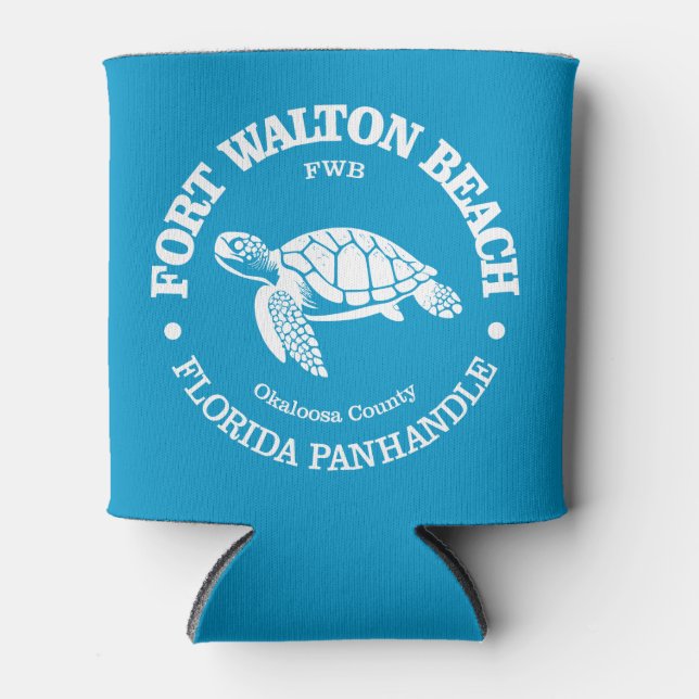 Fort Walton Beach (sea turtle) Can Cooler (Front)