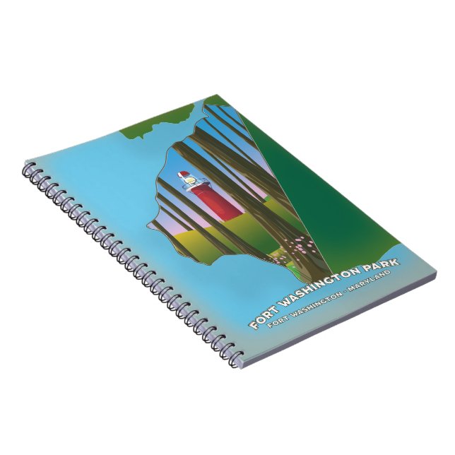 Fort Washington Park Maryland map Notebook (Right Side)