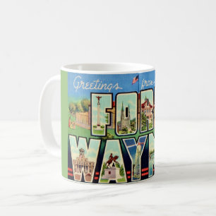 Fort Wayne IN Vintage Postcard Mug