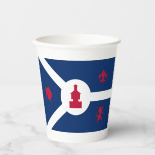 Fort Wayne (Indiana) city flag paper cups