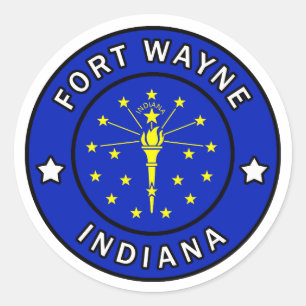 Fort Wayne Indiana Classic Round Sticker