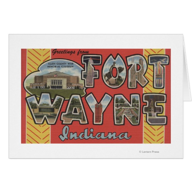 Fort Wayne, Indiana - Large Letter Scenes (Front Horizontal)