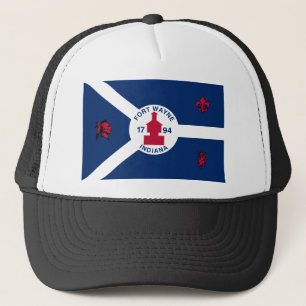 Fort Wayne, Indiana, United States flag Trucker Hat