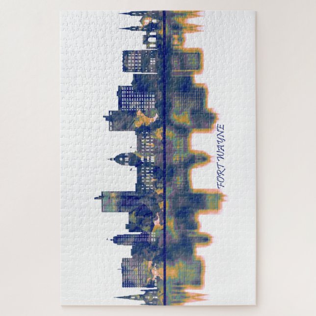 Fort Wayne Skyline Jigsaw Puzzle (Vertical)