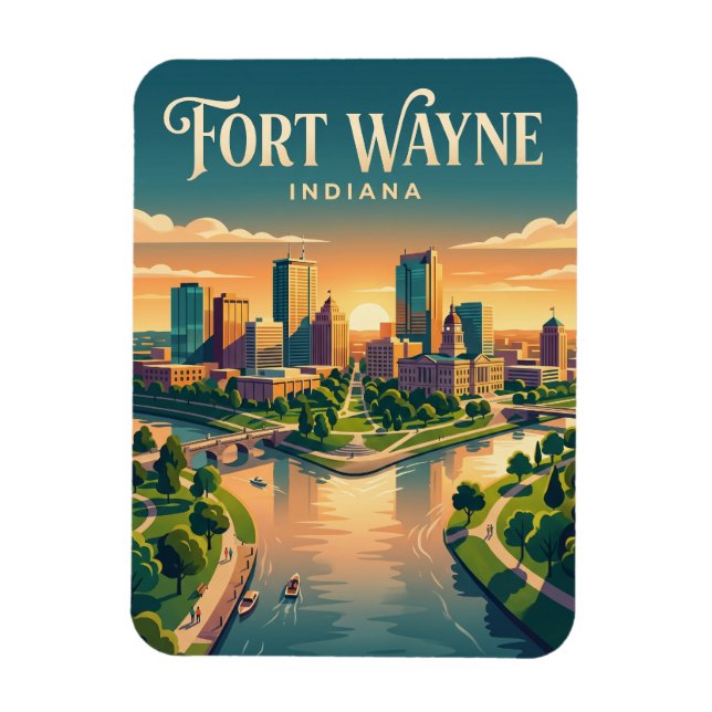 Fort Wayne USA Magnet (Vertical)