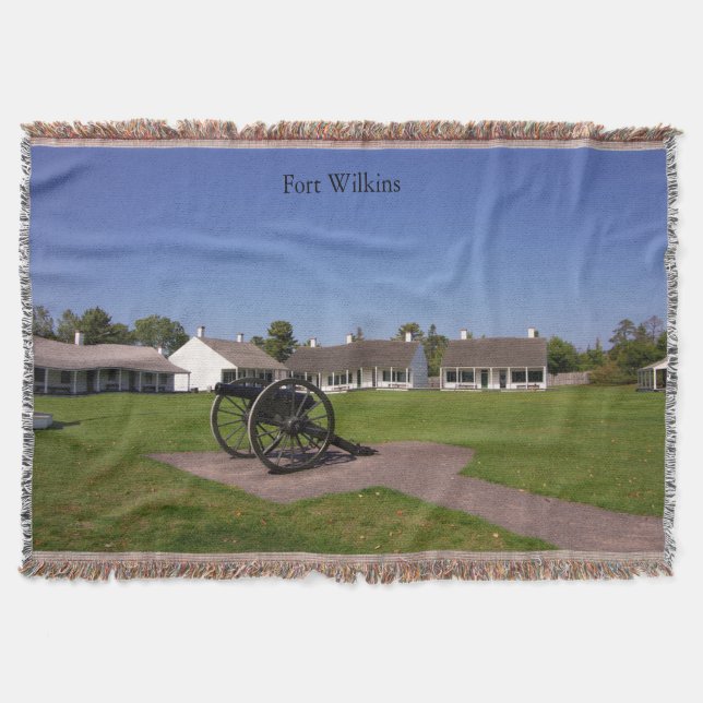 Fort Wilkins throw blanket (Front)