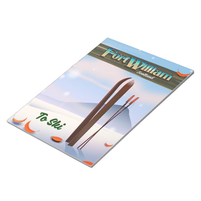Fort William Scotland ski. Notepad (Angled)