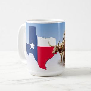 Fort Worth Cattle, Texas Outline, Mug