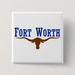 Fort Worth Flag 15 Cm Square Badge