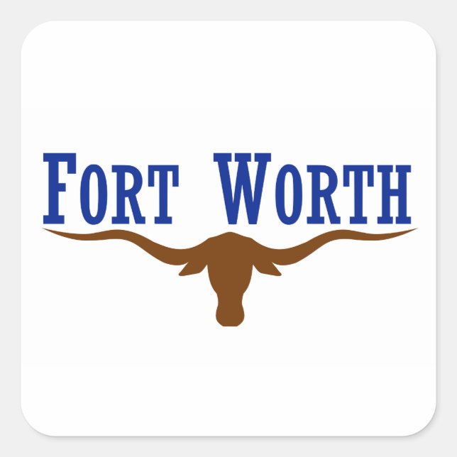 Fort Worth Flag Square Sticker (Front)