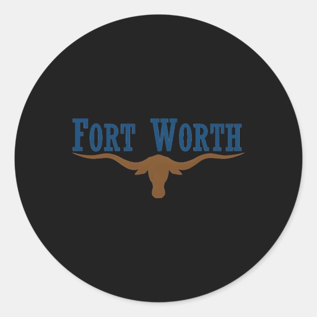 Fort Worth Fort Worth City Flag Classic Round Sticker (Front)