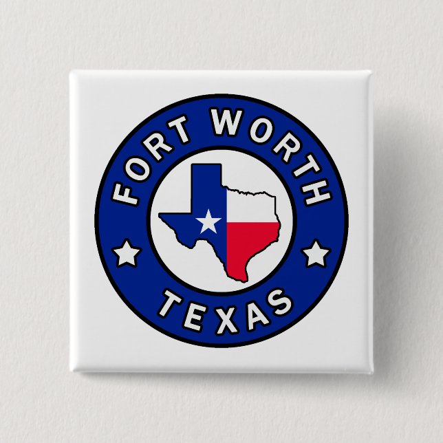 Fort Worth Texas 15 Cm Square Badge (Front)