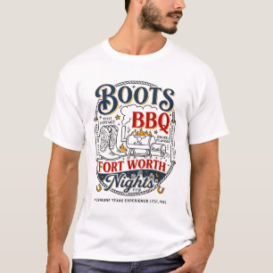 Fort Worth Texas Boots And Barbecue Night T-Shirt
